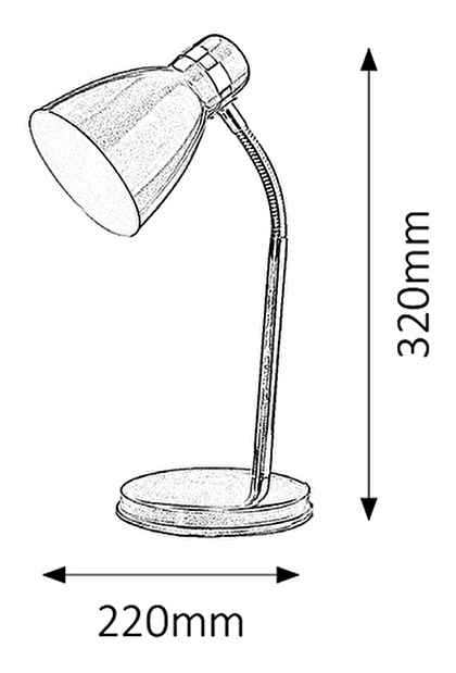 Stojanová lampa Patric 4208 (zelená + chrómová)