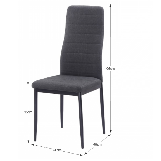 Jedálenská stolička Coleta nova (tmavosivá + čierna) *výpredaj