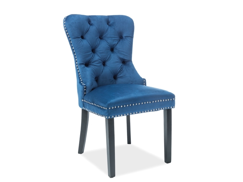 Jedálenská stolička Aurore Velvet (modrá)