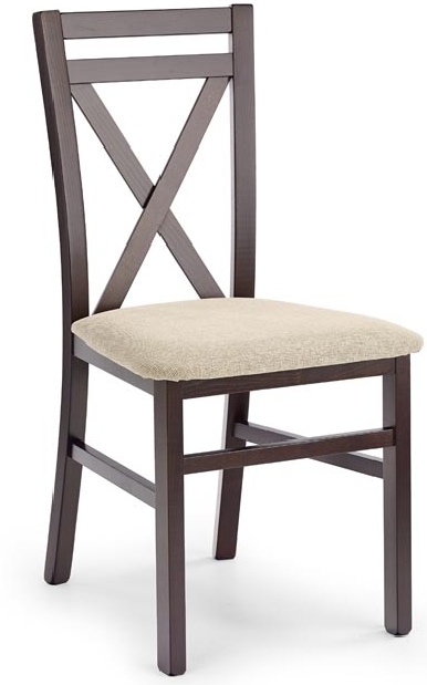 Jedálenská stolička Delmar (orech tmavý + krémová)