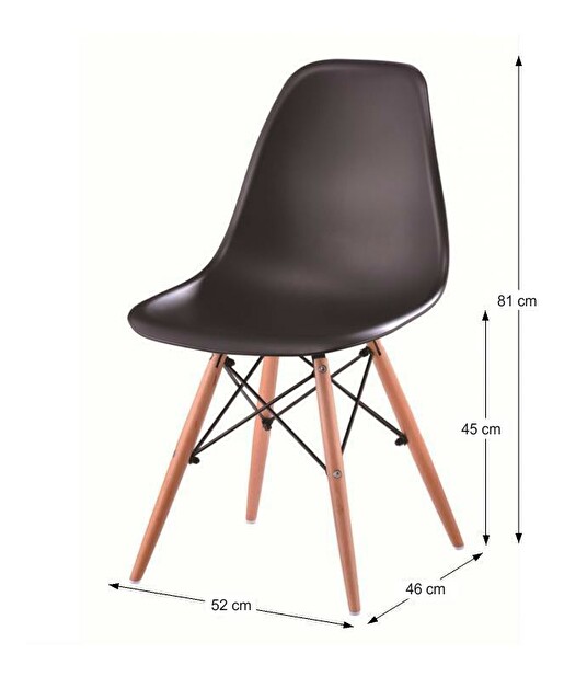 Jedálenská stolička Cisi (čierna)