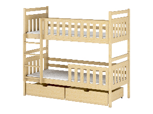 Detská posteľ 80 x 190 cm Mao (s roštom a úl. priestorom) (borovica)
