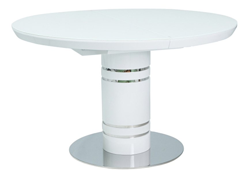 Rozkladací jedálenský stôl 120-160 cm Susie (biela + biela) (pre 4 až 6 osôb)