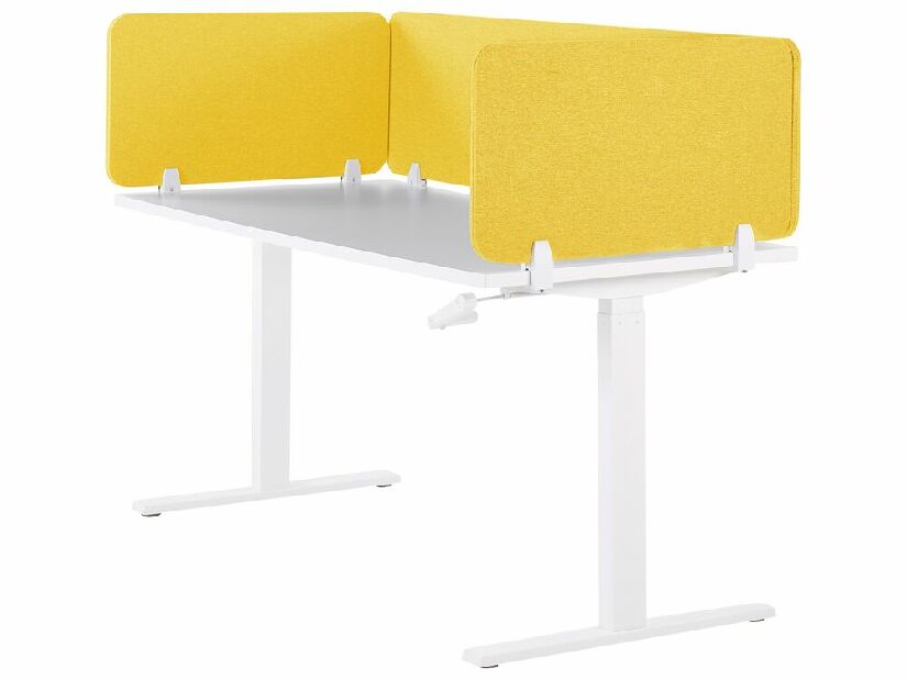 Prepážka na pracovný stôl 80 x 40 cm Walda (žltá) 