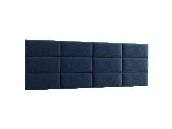 Set 12 čalúnených panelov Quadra 240x90 cm (modrá)
