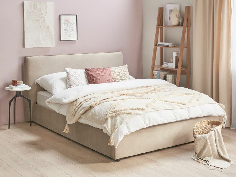 Manželská posteľ 160 cm Lavza (béžová)