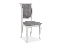 Jedálenská stolička Marti (sivá + biela)
