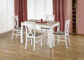 Jedálenský stôl Quente (dub sonoma + biela) (pre 4 až 6 osôb)