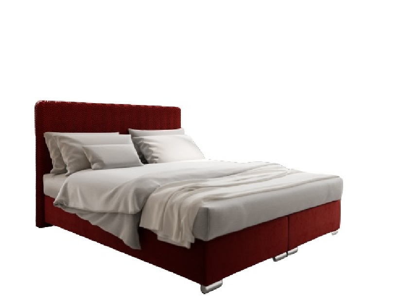 Manželská posteľ 160 cm Penarth (červená) (s roštom, matracom a úl. priestorom)