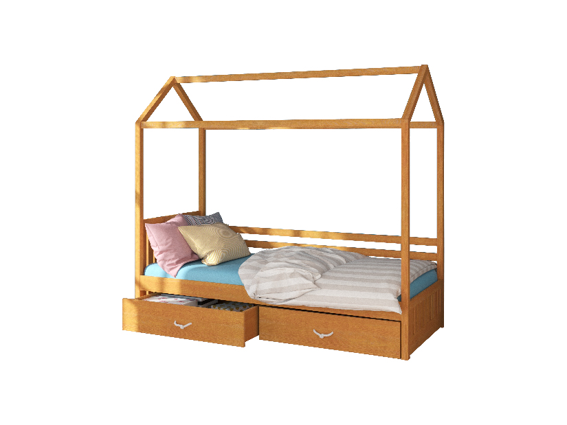 Detská posteľ 200x90 cm Rosie I (s roštom) (jelša)