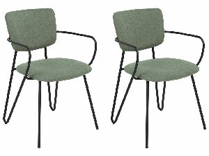Set 2 ks jedálenských stoličiek Emmanuelle (zelená)