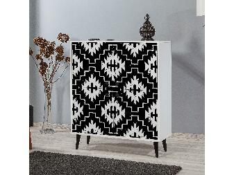Skrinka Mozaic (biela + čierna)