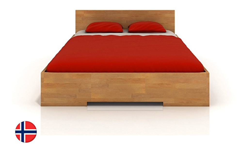 Manželská posteľ 180 cm Naturlig Kirsebaer High (buk) (s roštom)
