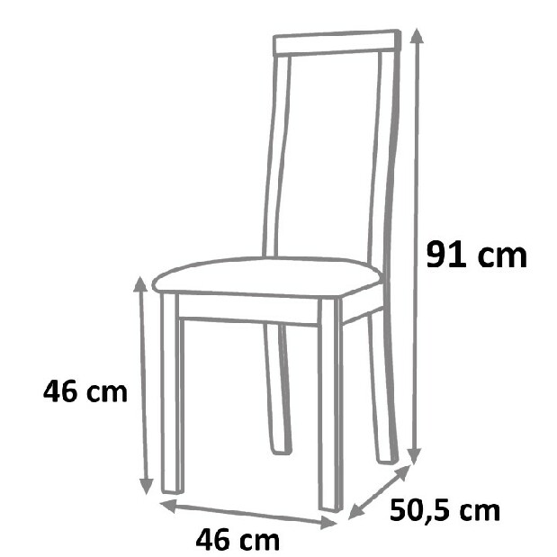 Jedálenská stolička Alfonzo 1 dub sonoma