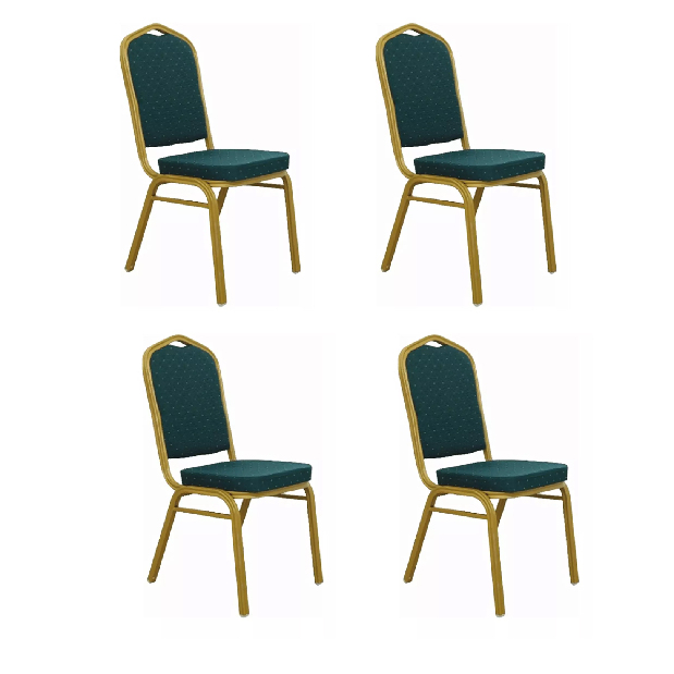 Set 4 ks. jedálenských stoličiek Zoni (zelená) *výpredaj