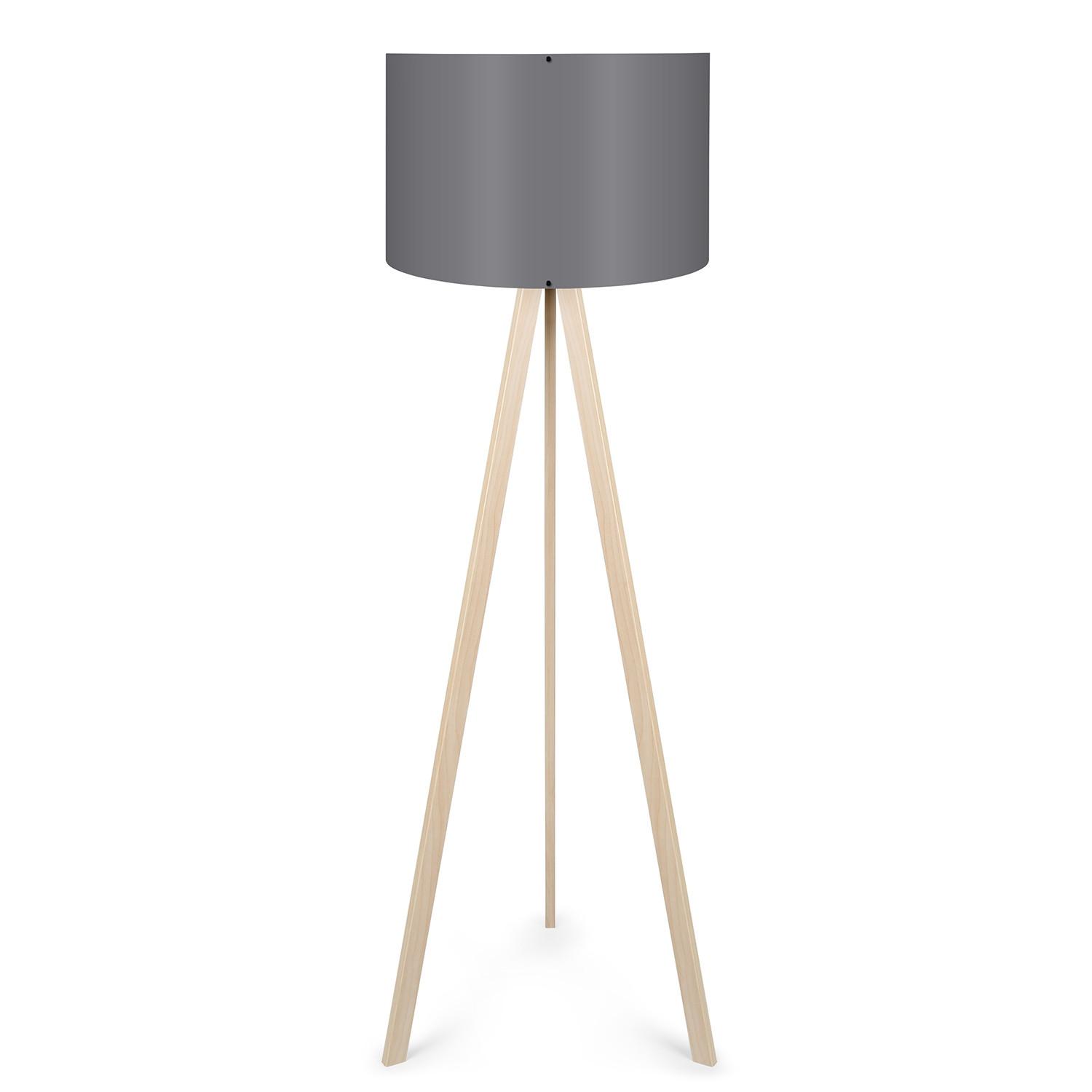 Stojanová lampa Amorekko 1 (sivá + dub)