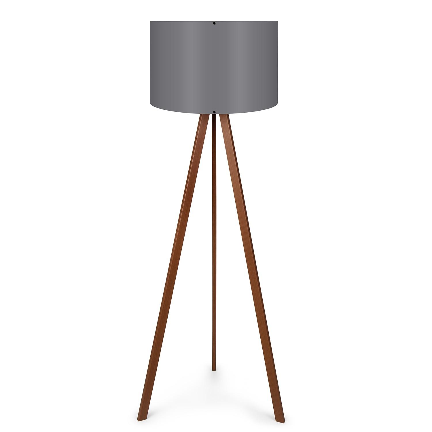 Stojanová lampa Amorekko 1 (sivá + hnedá)