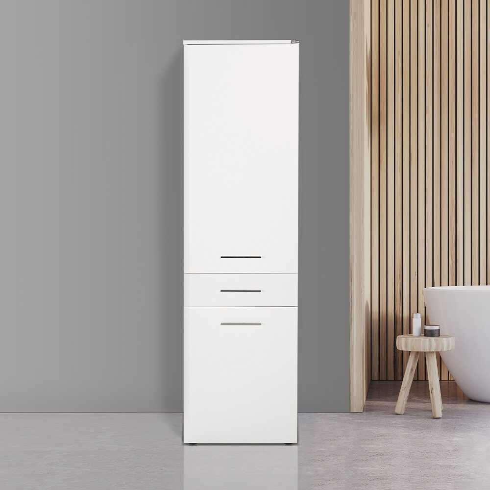 Vysoká kúpelňová skrinka Adorella 1 (biela)