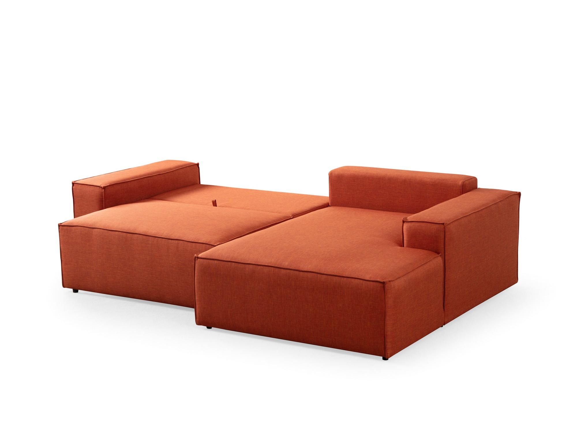Rohová sedačka Pirlofenzza (s úl. priestorom) (P) (oranžová)