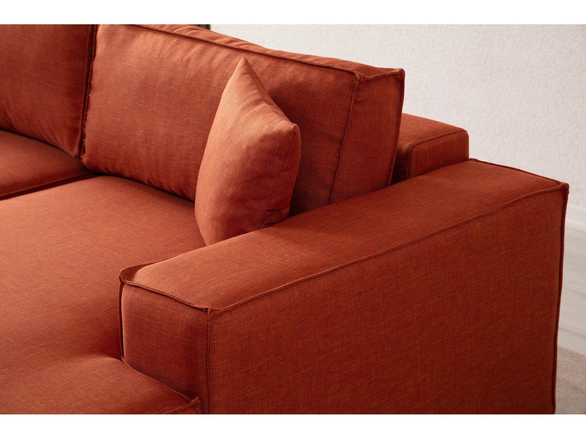 Rohová sedačka Pirlofenzza (s úl. priestorom) (P) (oranžová)