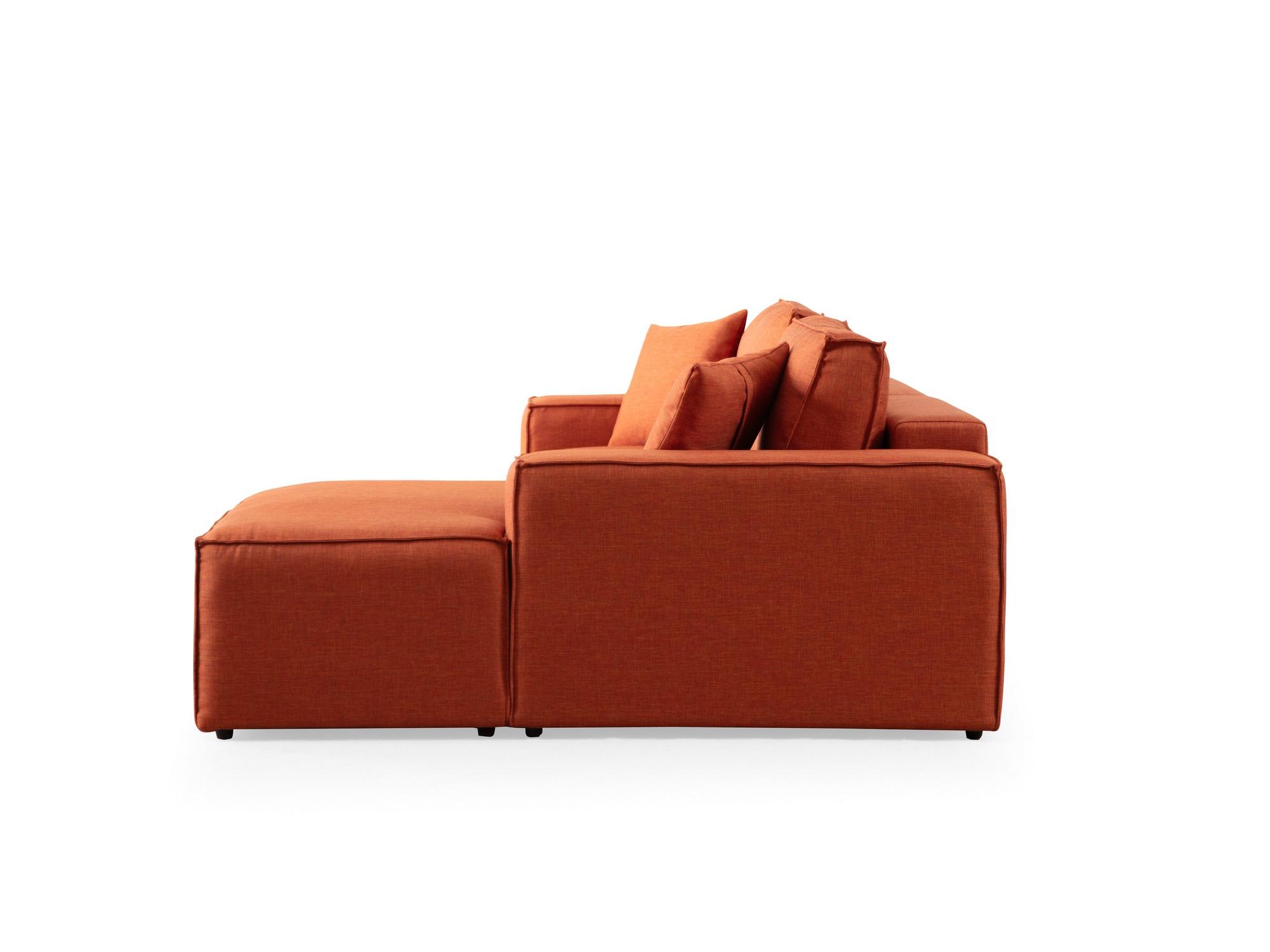 Rohová sedačka Pirlofenzza (s úl. priestorom) (P) (oranžová)