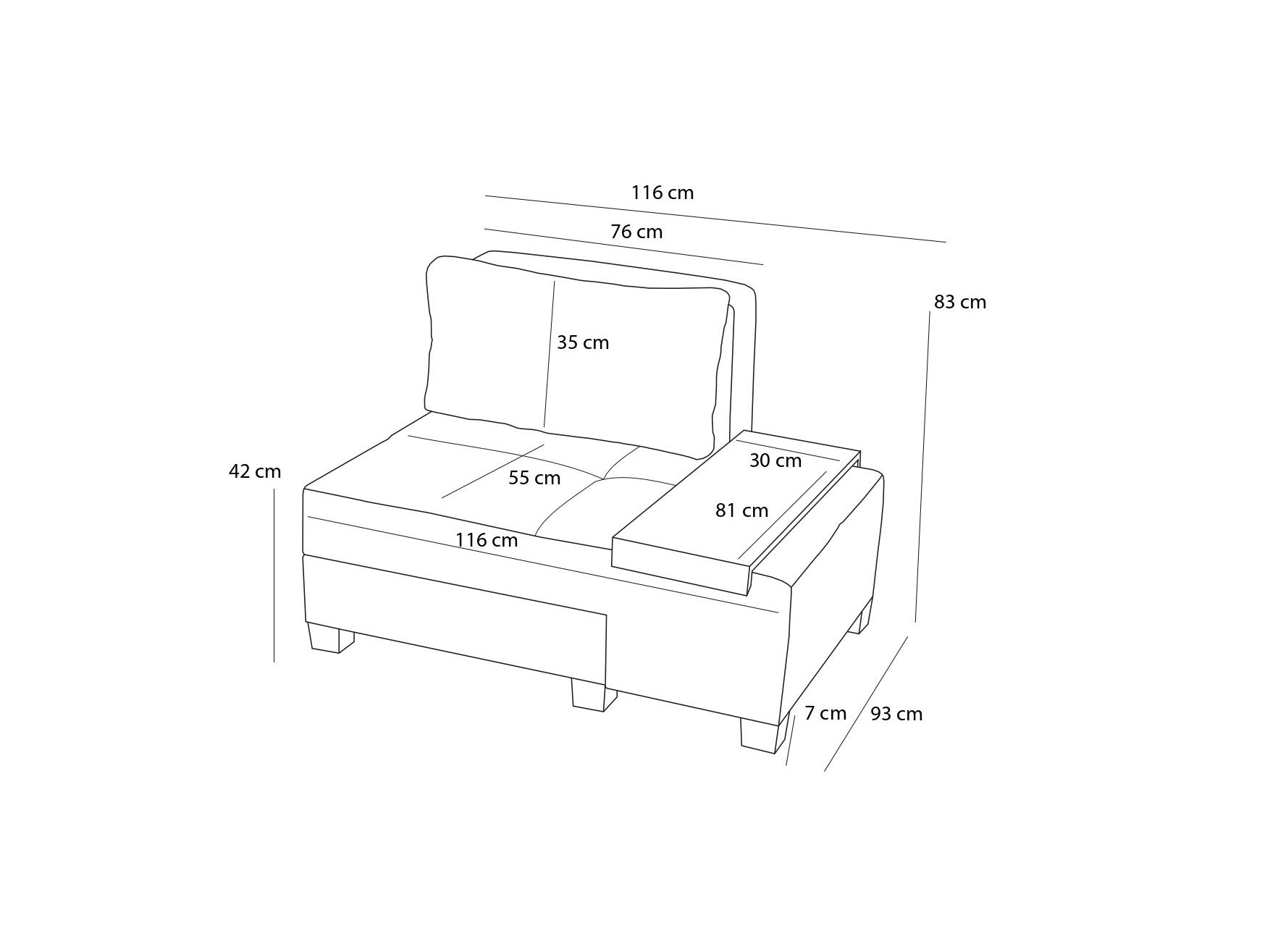 Rozkladacie kreslo Perenilla L (L) (sivá + orech) *bazár