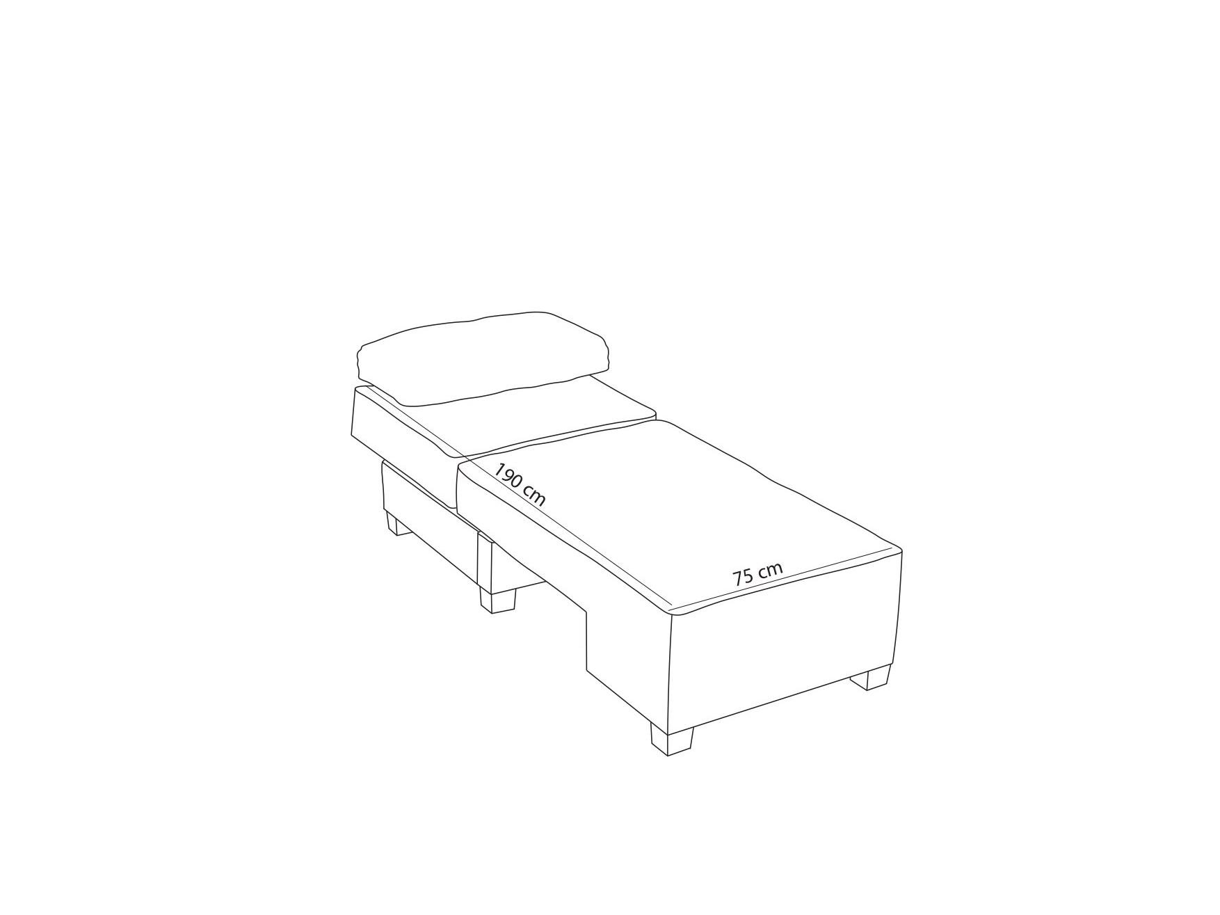 Rozkladacie kreslo Perenilla L (L) (sivá + orech) *bazár