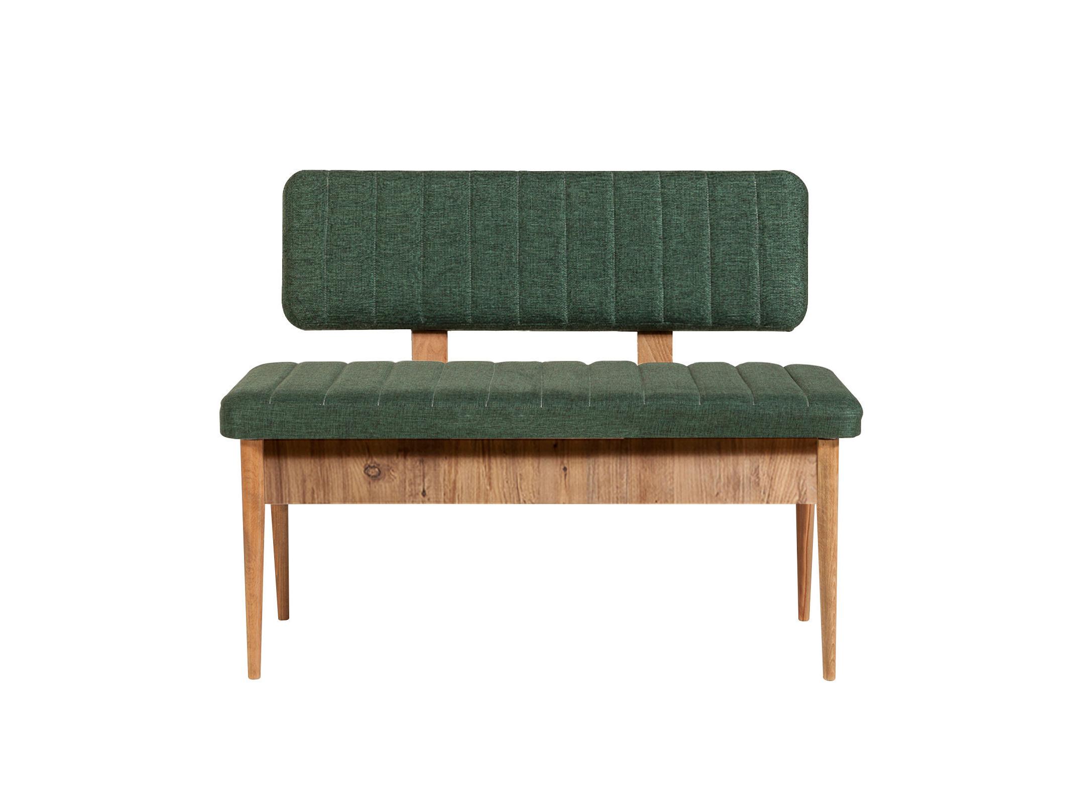 Lavica Vlasta 3 (atlantická borovica drevo + zelená) (s úl. priestorom)