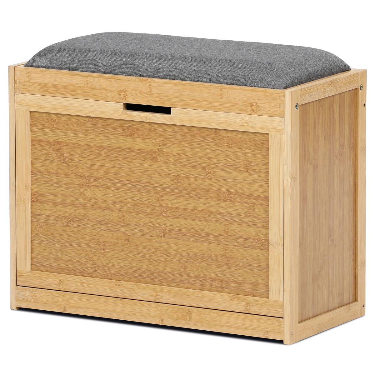 Botník (skrinka na topánky) Desagrade (bambus + sivá)