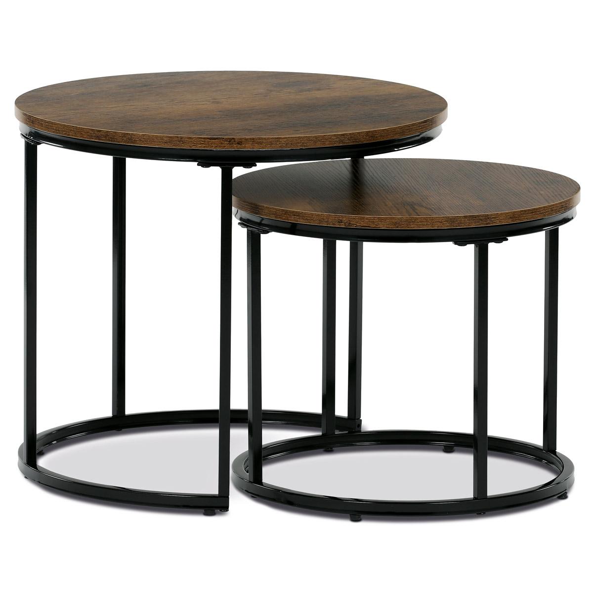 Set 2 konferenčných stolíkov Conmovedor (old style wood)