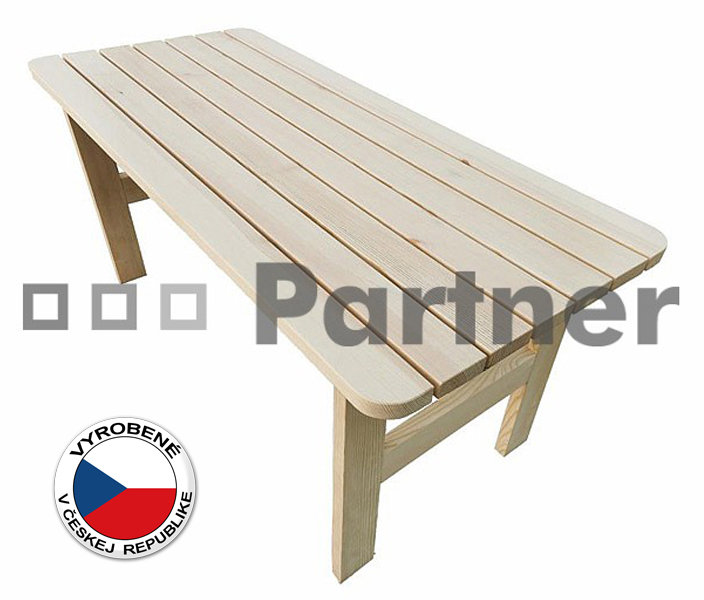 Záhradný stôl Borovica masív 02