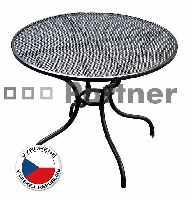 Záhradný stôl okrúhly 105 cm (kov)
