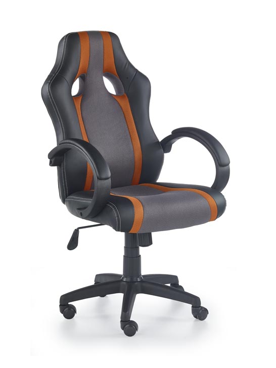 Kancelárske kreslo Radix (sivá + oranžová)