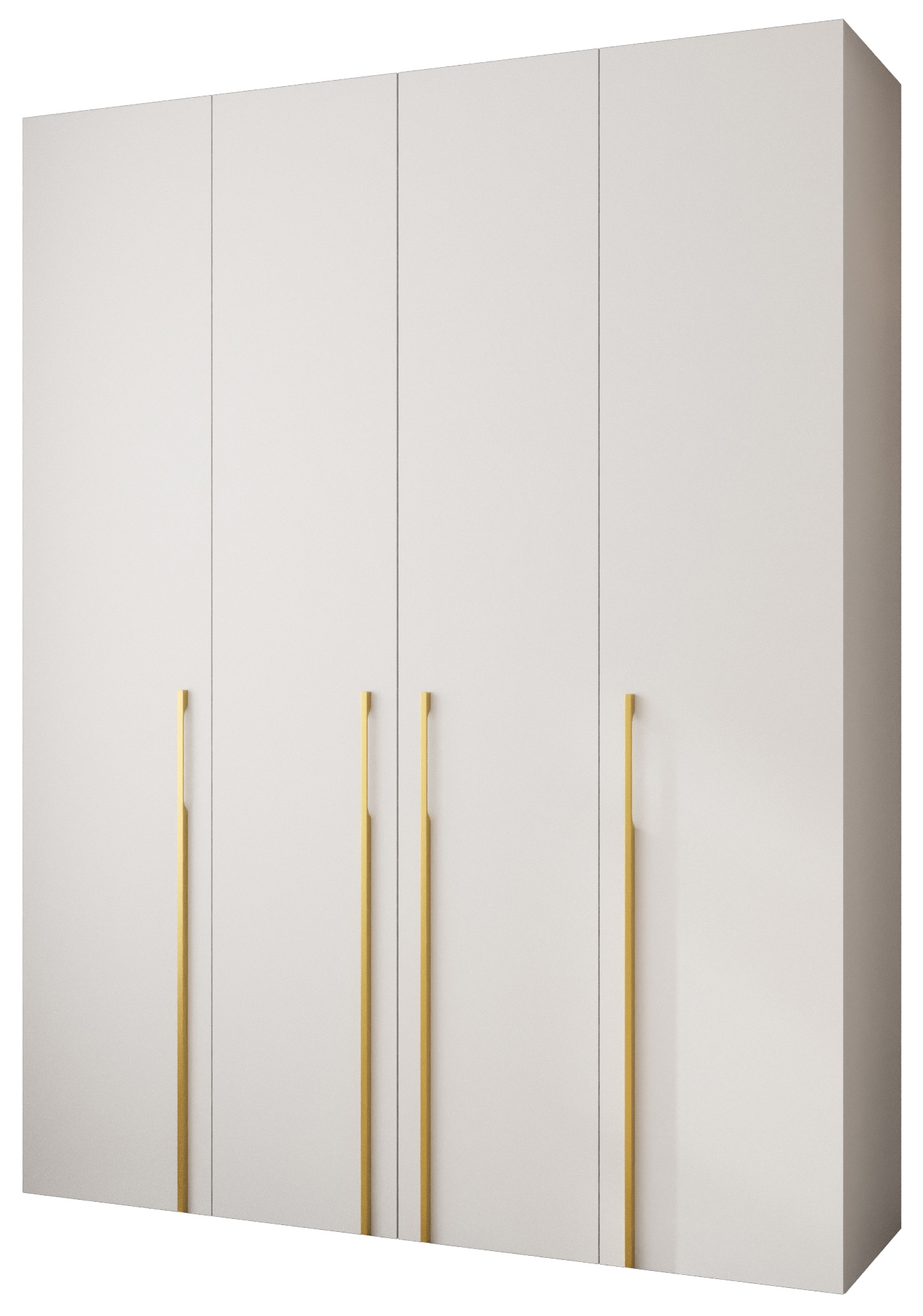 Šatníková skriňa 190 cm Carmela 50-3 (biela + zlatá)