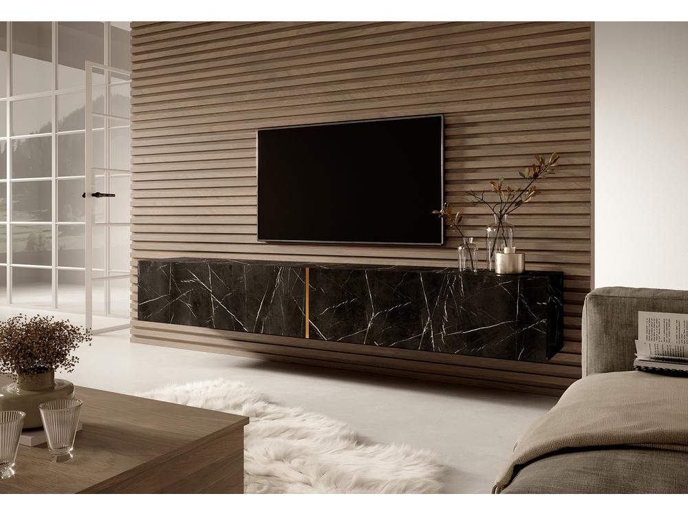 TV skrinka/stolík Bakira 200 (čierny mramor)