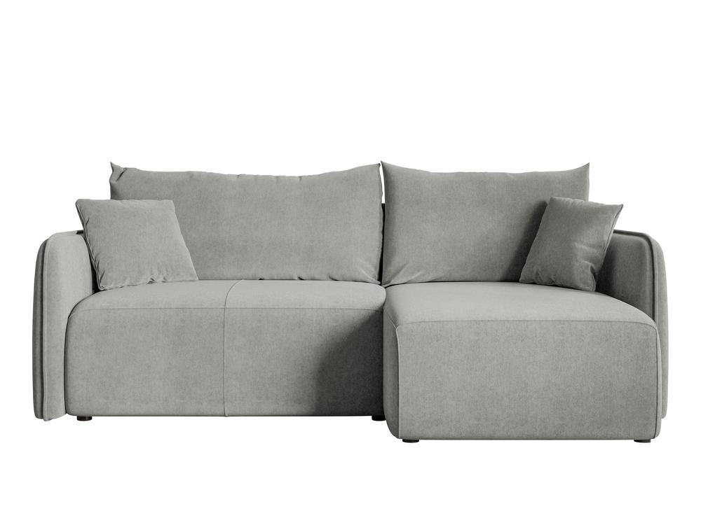 Rohová sedacia súprava Mamma (svetlosivá + čierna)