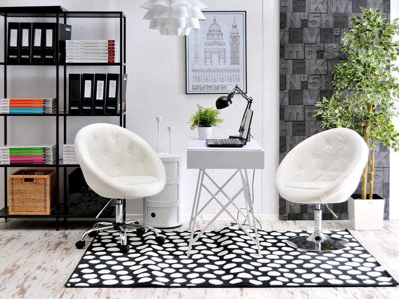 Kreslo Lush 3 (biela + čierna) *výpredaj