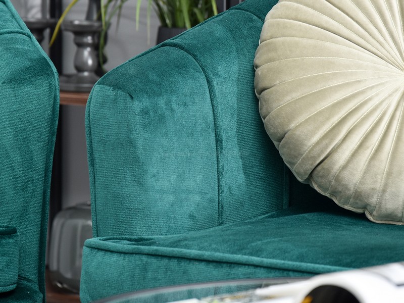 Pohovka Etimee S (zelená + čierna)