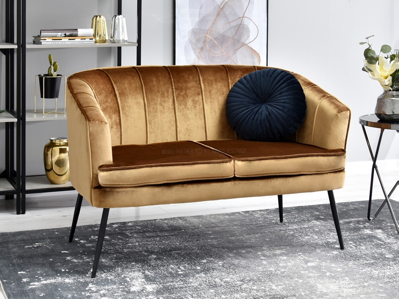 Pohovka Etimee S (zlatá + čierna)