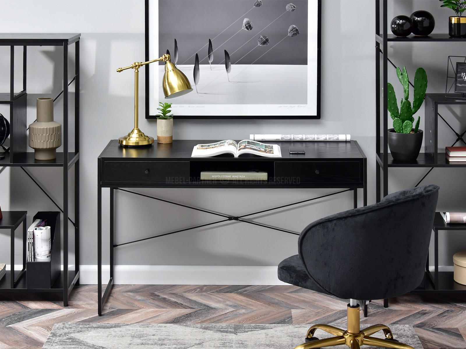 PC stolík Nills (čierna) *bazár