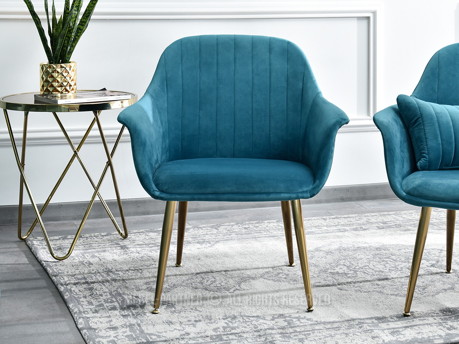 Kreslo Osmol F (tyrkysová + čierna)