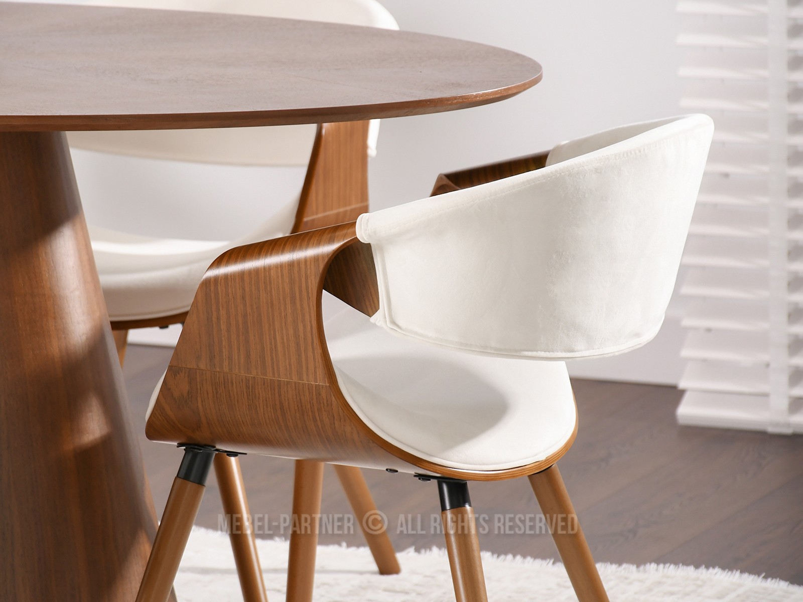 Stolička Bjorn K (biela + orech) *bazár