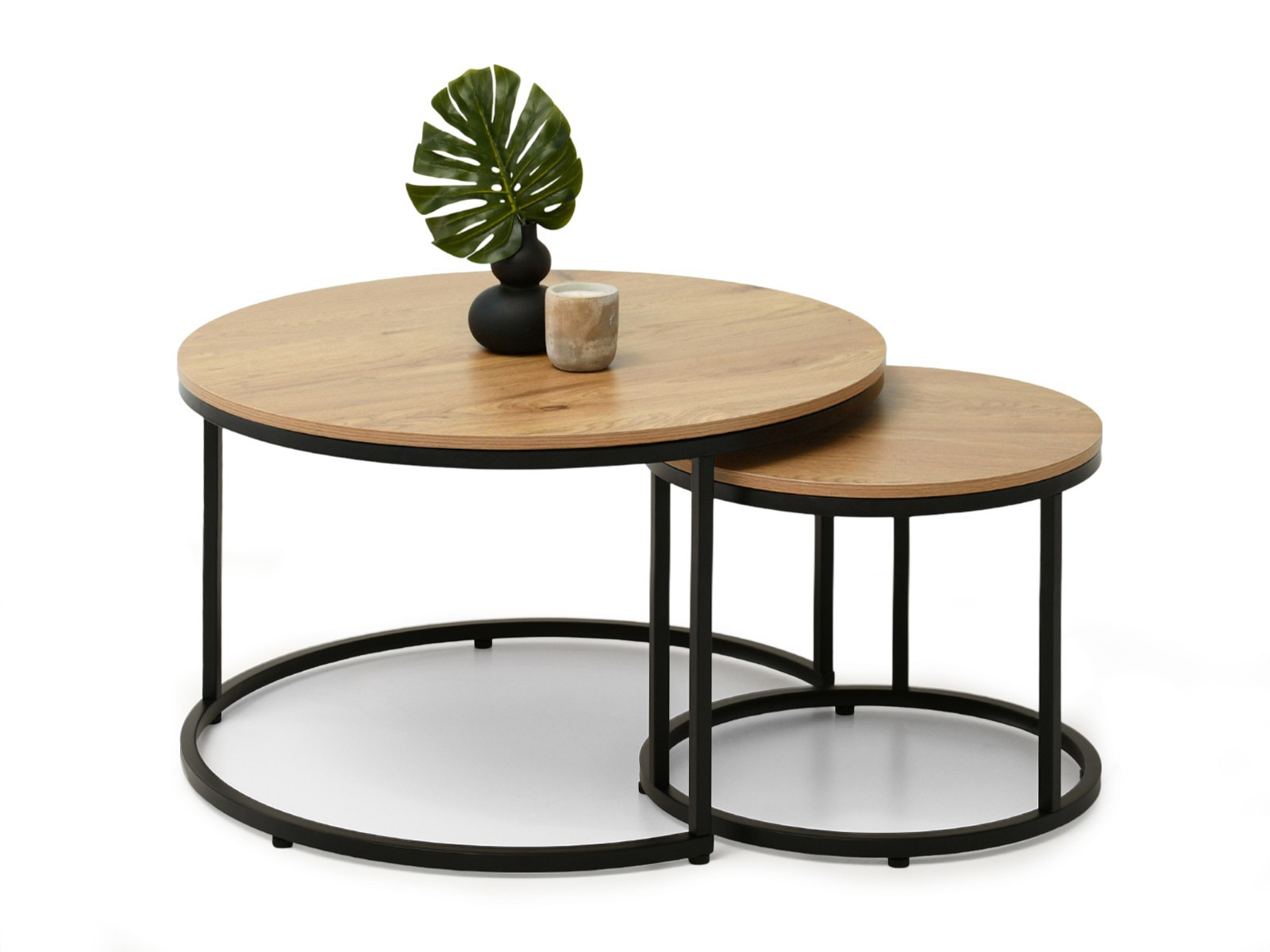 Konferenčný stolík Klara (dub + čierna)