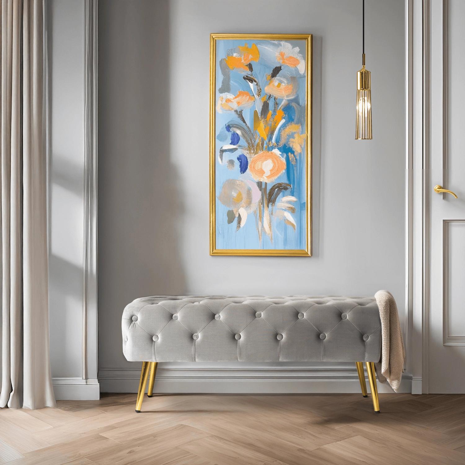 Lavica Vestiduras 2 (sivá + zlatá)