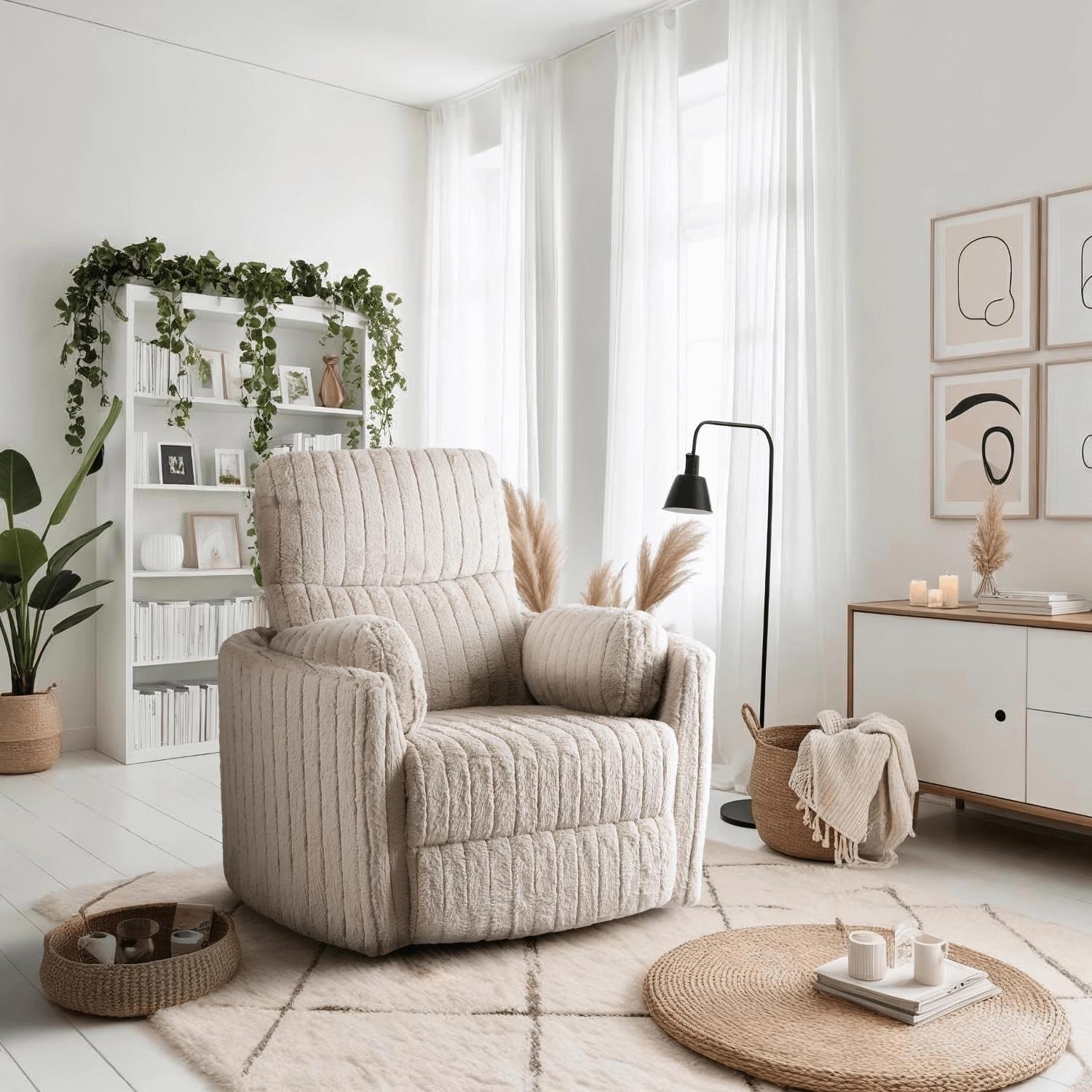 Polohovacie kreslo Reunirse (béžová)