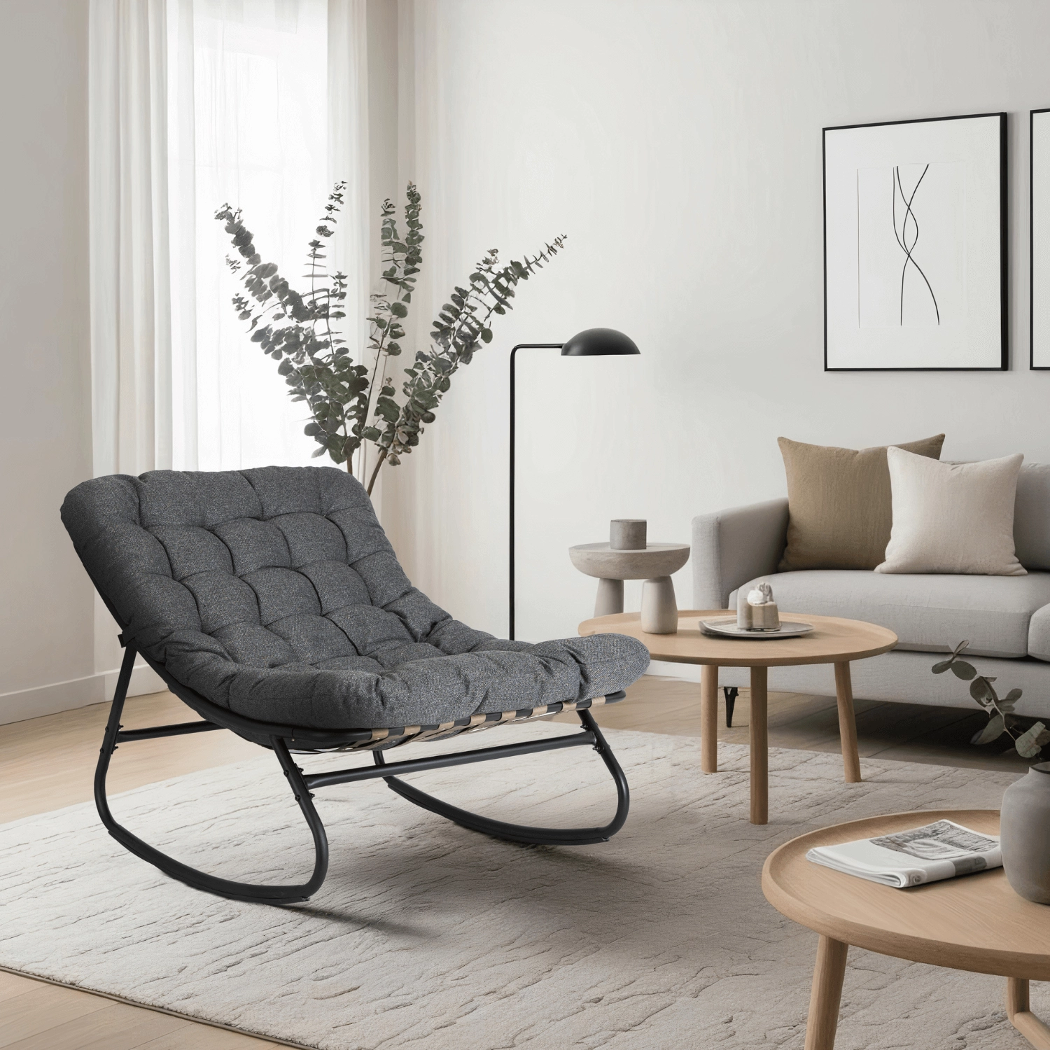 Hojdacie kreslo Aures (sivá)