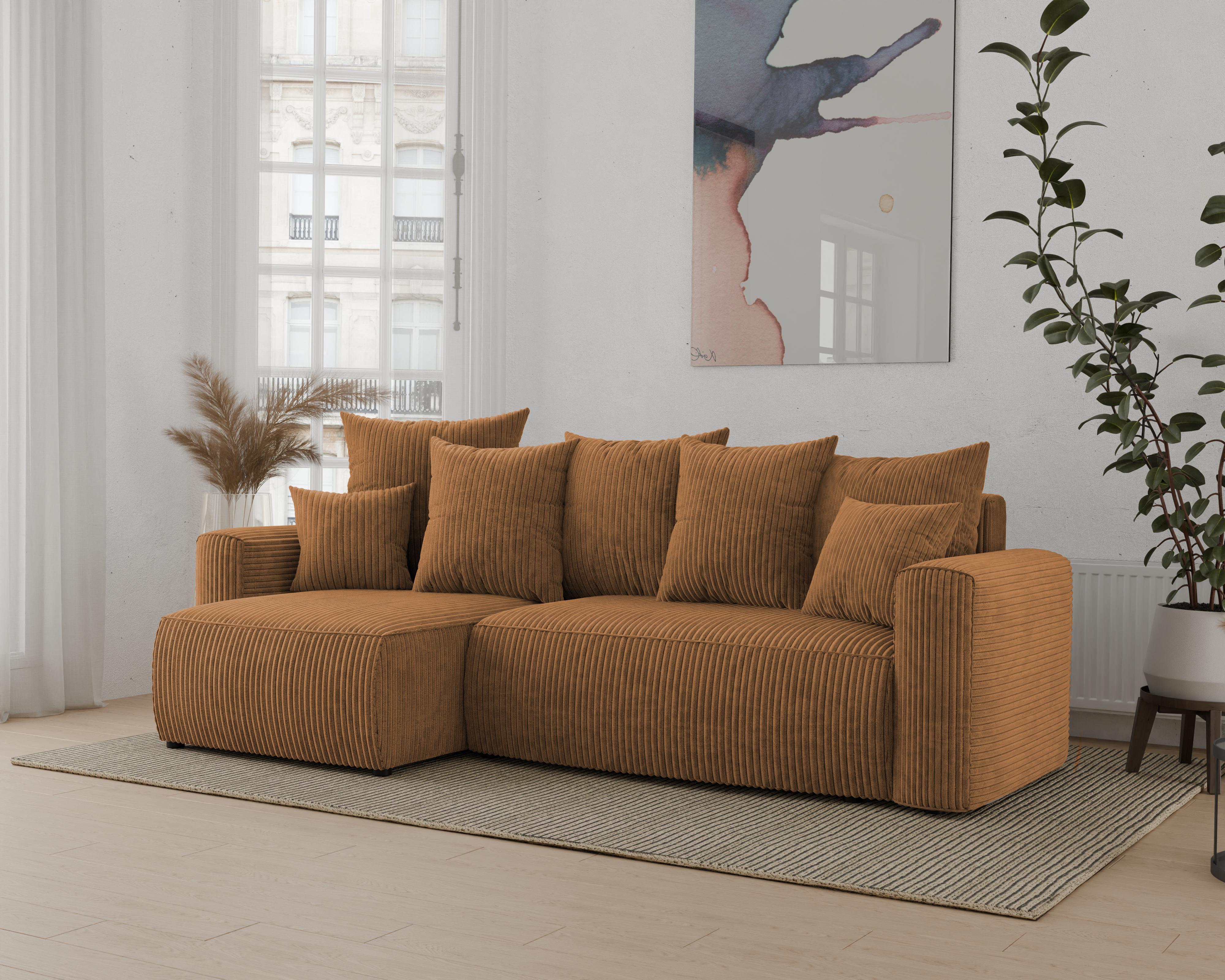 Rohová sedačka Denia (L) (horčicová)