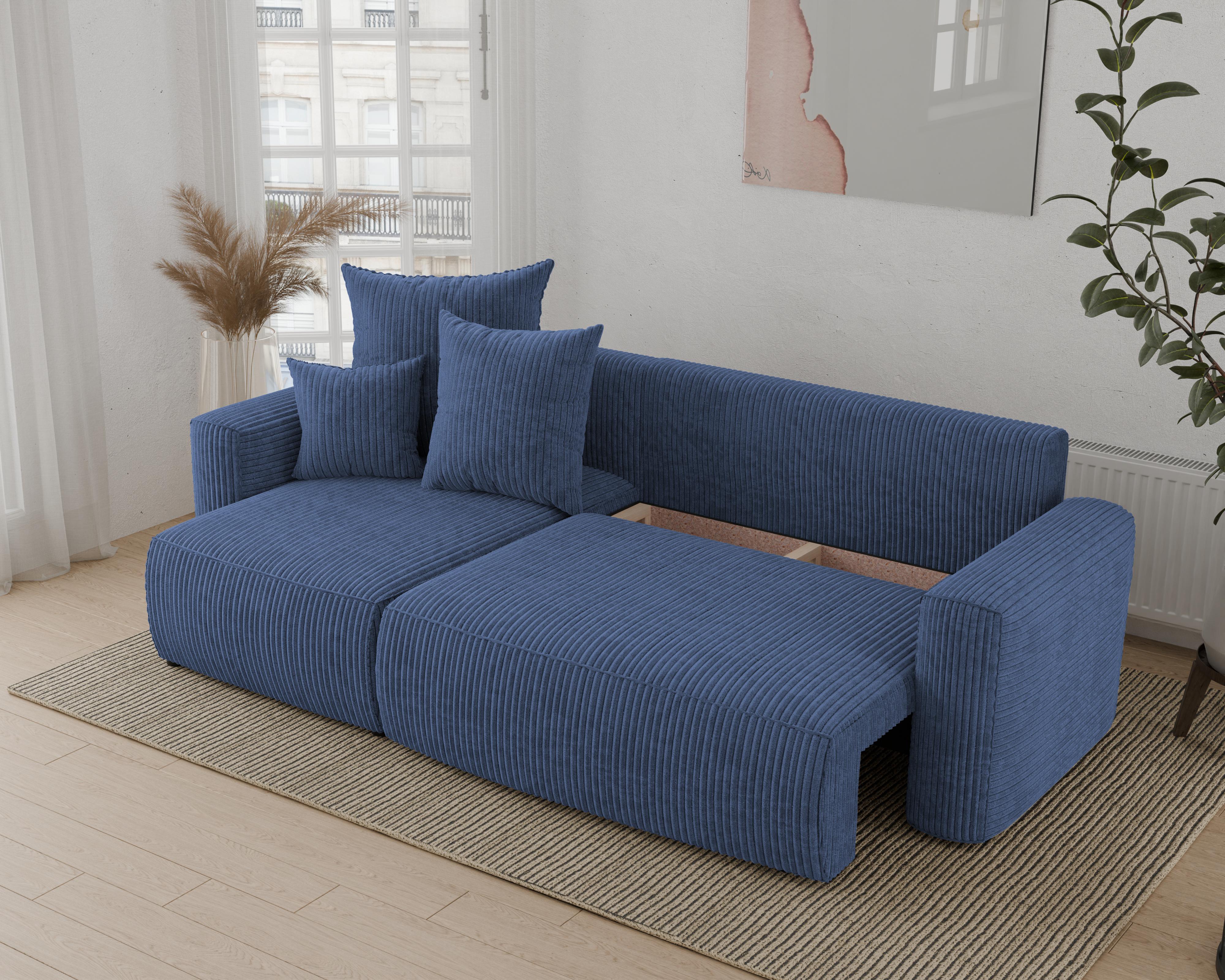 Rohová sedačka Denia (L) (tmavomodrá)