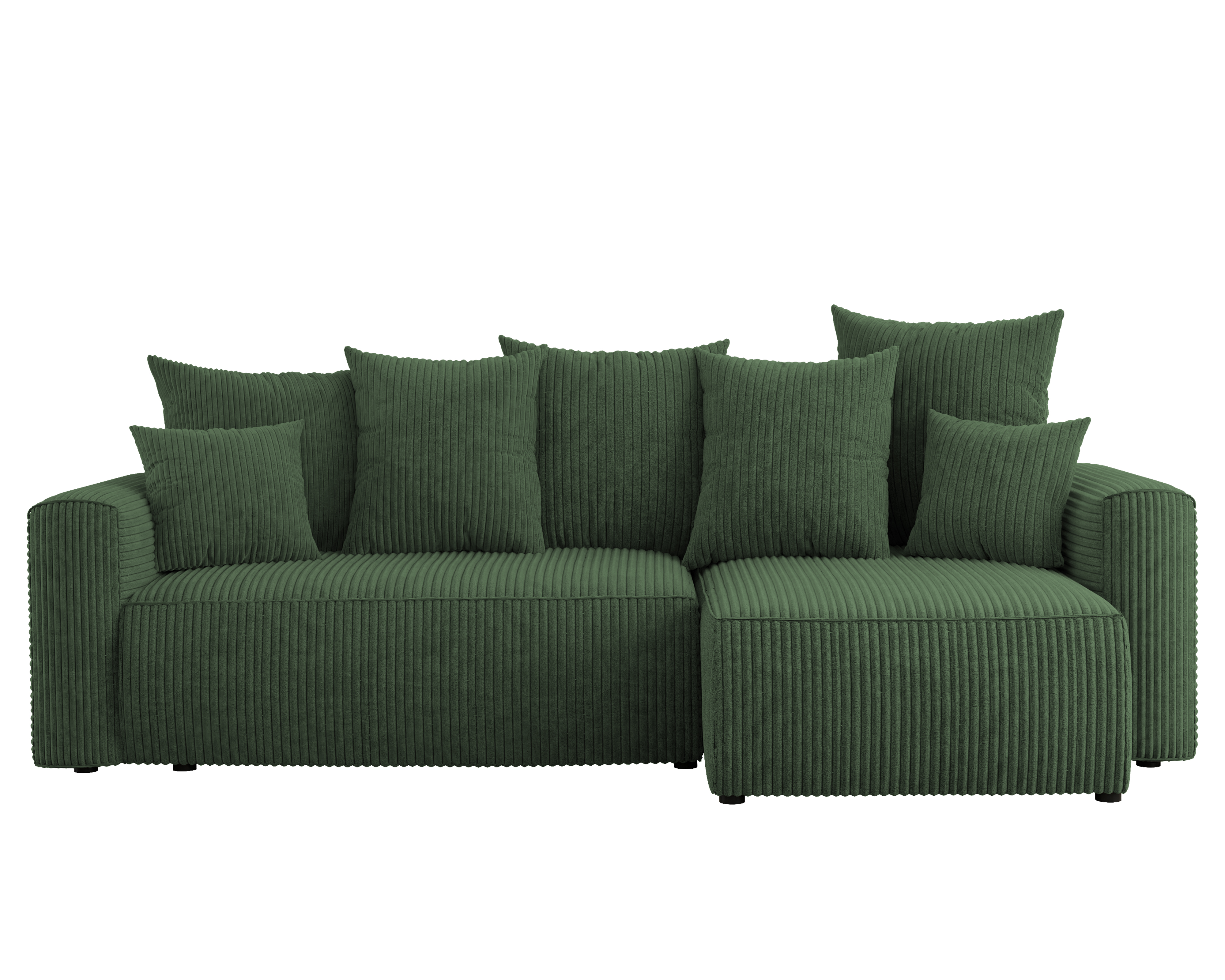 Rohová sedačka Denia (P) (tmavozelená)