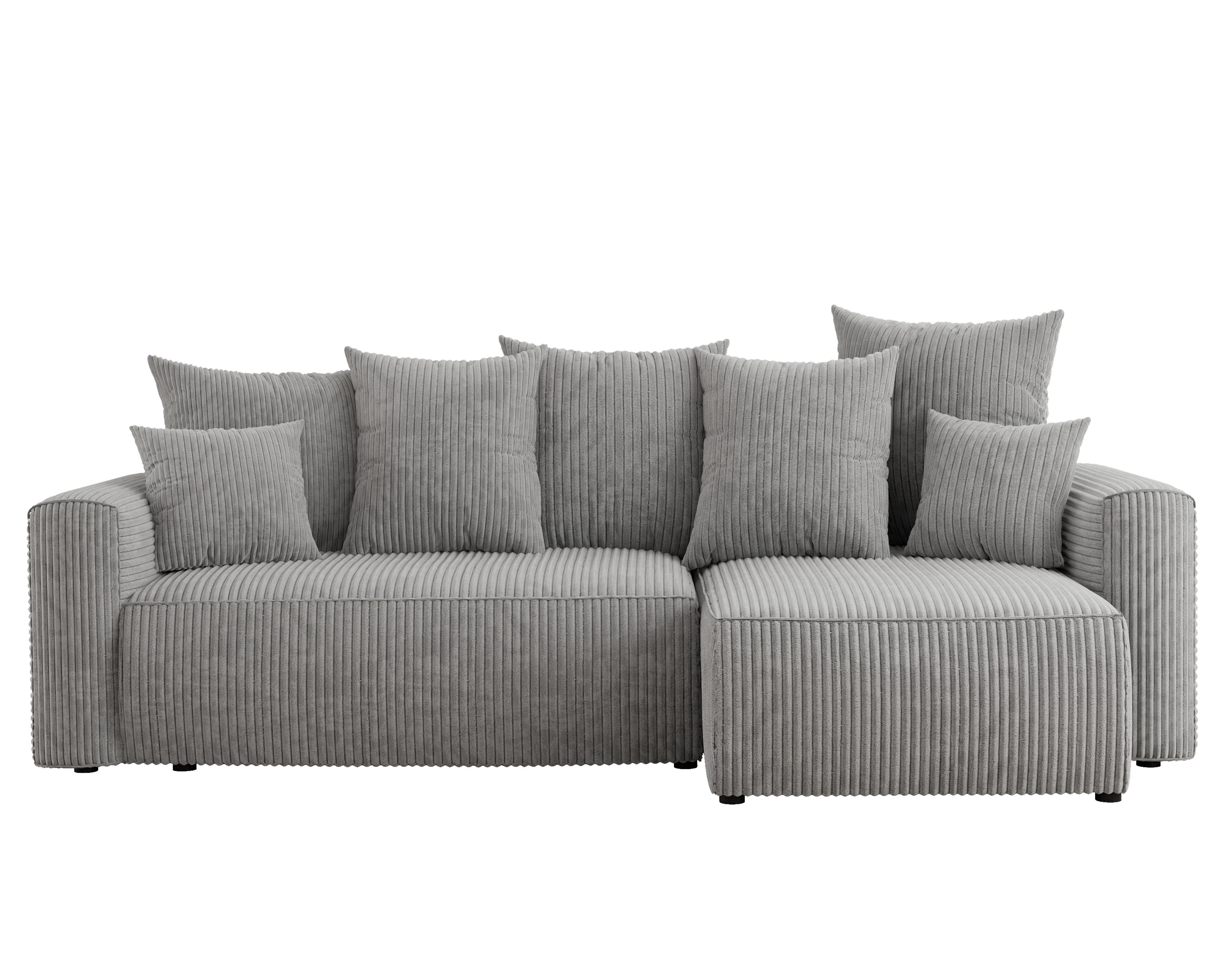 Rohová sedačka Denia (P) (svetlosivá)